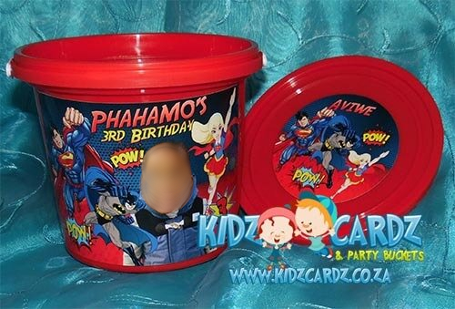 Justice League DC Comic Superhero Themed Party Buckets