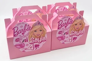 Barbie 3d Party boxes light pink