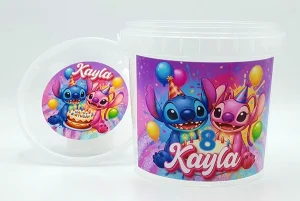Stitch and Angel Party Buckets