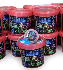 Neon Gamer Party Buckets