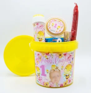 1st Bee-Day Party Bucket