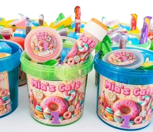 Donut and sweets party buckets
