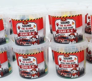 Fire Truck Party Buckets