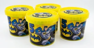 batman party buckets yellow