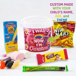 Healthy Kid Party Pack Buckets – Custom Made – Any Theme available!